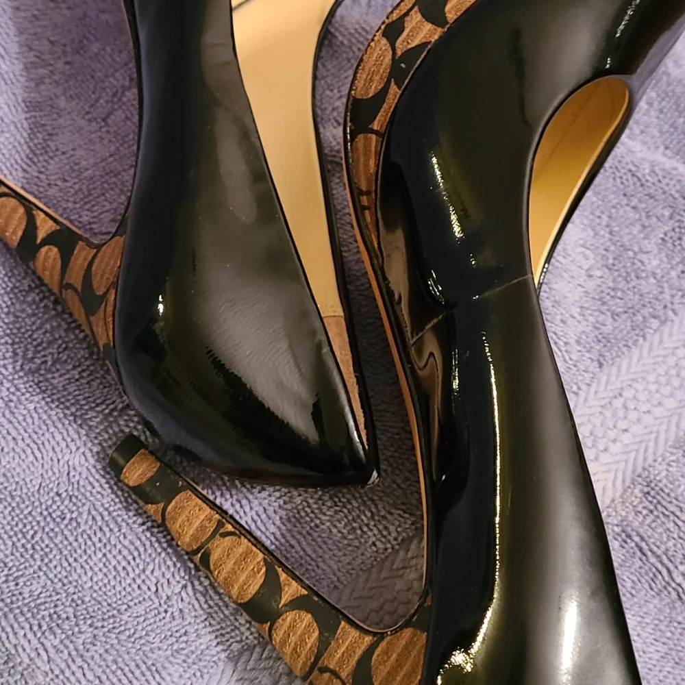 Black Coach Leather Heel / Pump Size 6.5 - Picture 9 of 9